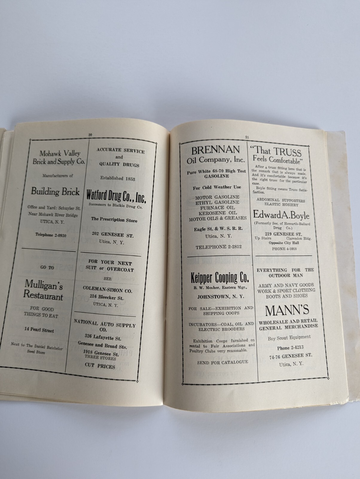 1928 Greater Utica NY Poultry Show Farm Advertising Book Entry Forms