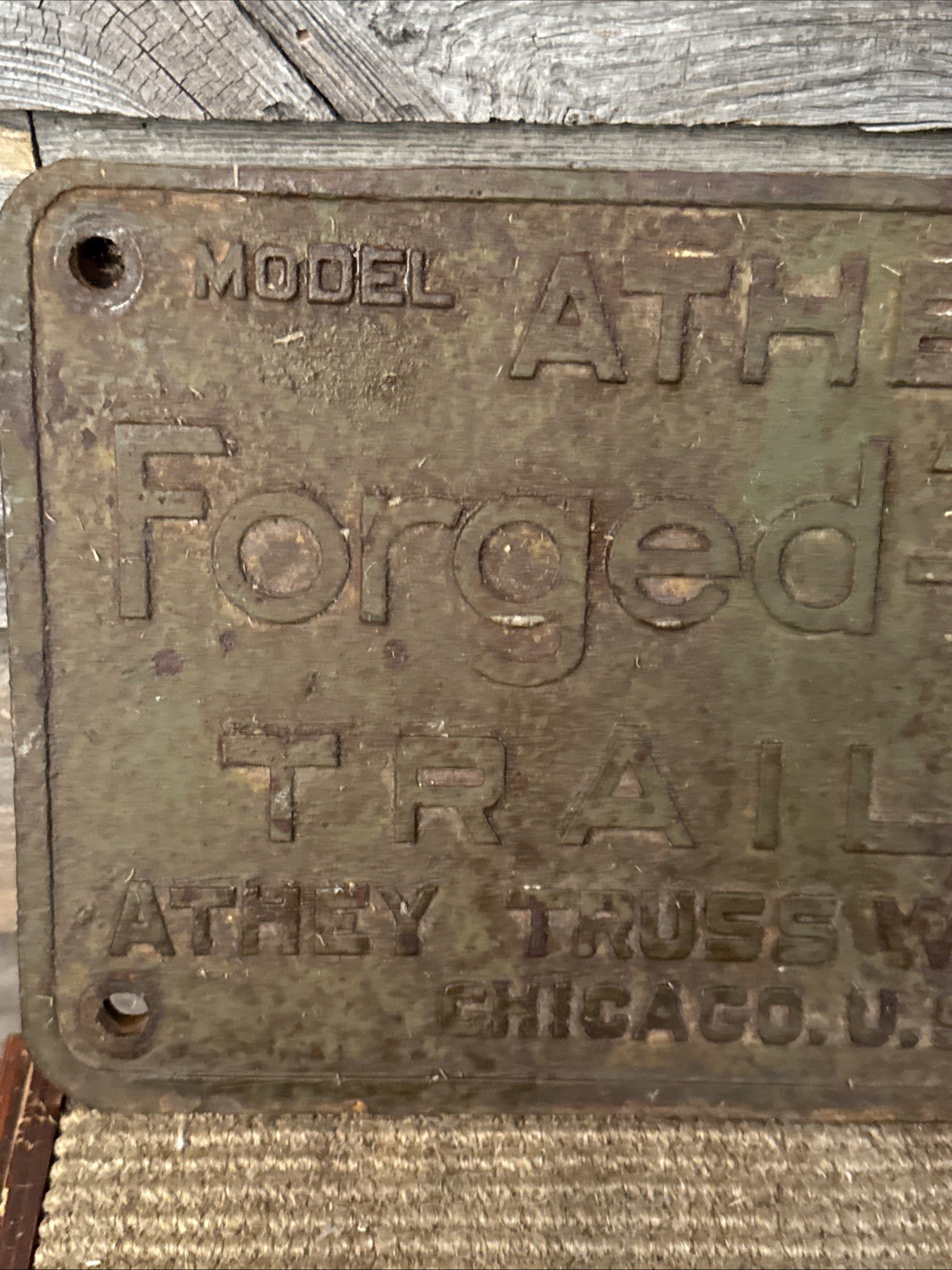 Vintage Athey Forged-Trak Trailer Advertising Athey Wheel Co.