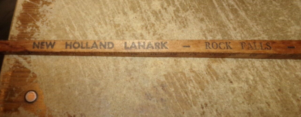 vintage new holland lanark-rock falls square wood yardstick good used