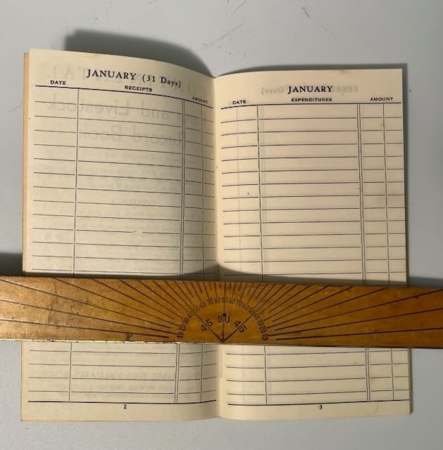 1942 Continental Farm & Livestock Record Book Unused Kokomo IN Steel Advertising