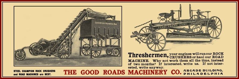 Good Roads Machinery, Philadelphia NEW Sign, 12 x 36&Prime; USA STEEL XL Size – 4 lbs