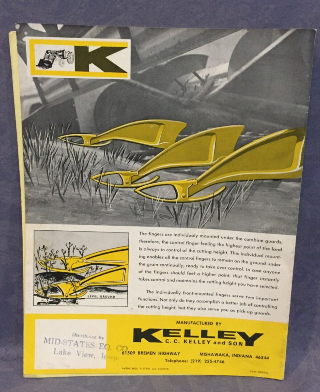 Kelley Farm Equipment Vara-Trol Multi-Crop Header Control VT 2000 Sales Brochure