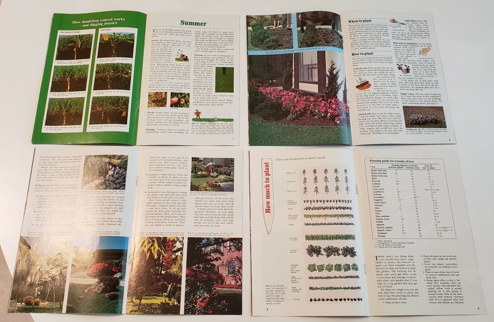 4 Booklets: Success with TREES & SHRUBS, YOUR LAWN, VEGETABLE GARDENS, & ANNUALS