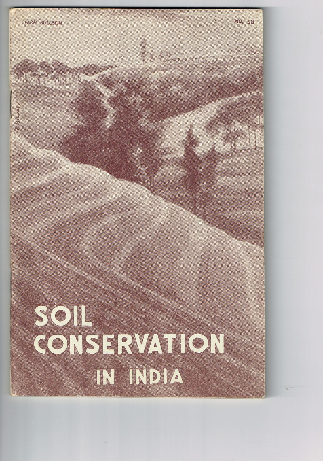 Vintage 1960s Farm Brochure India New Delhi Soil Conservation in India