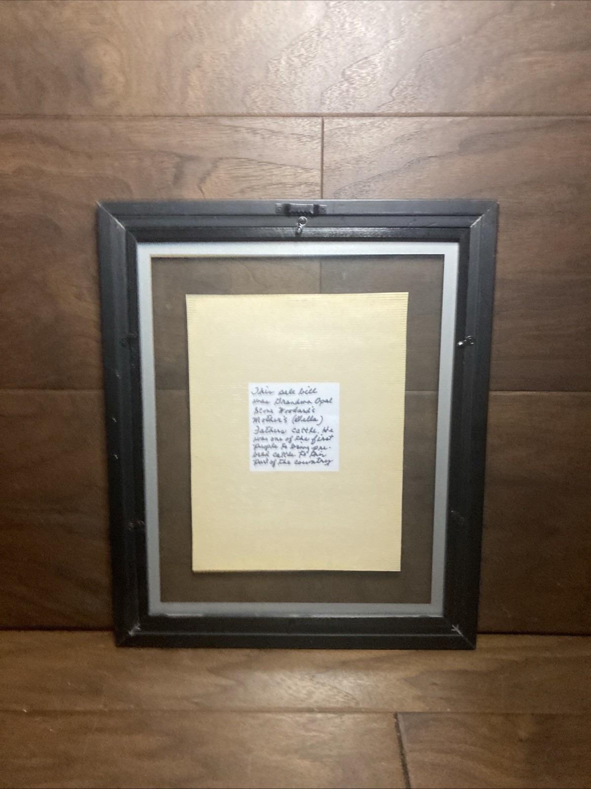Framed 1885 Sale Bill Cattle Sale