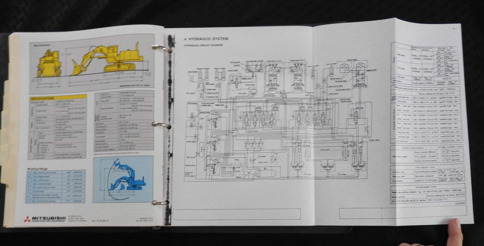 c.1980 Mitsubishi Excavator Sales Catalog Manual MS 070 120 180 230 280 380 580