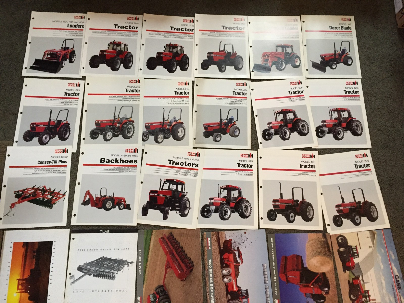 MASSIVE Lot of 47 CASE IH tractor & equipment brochures Literature