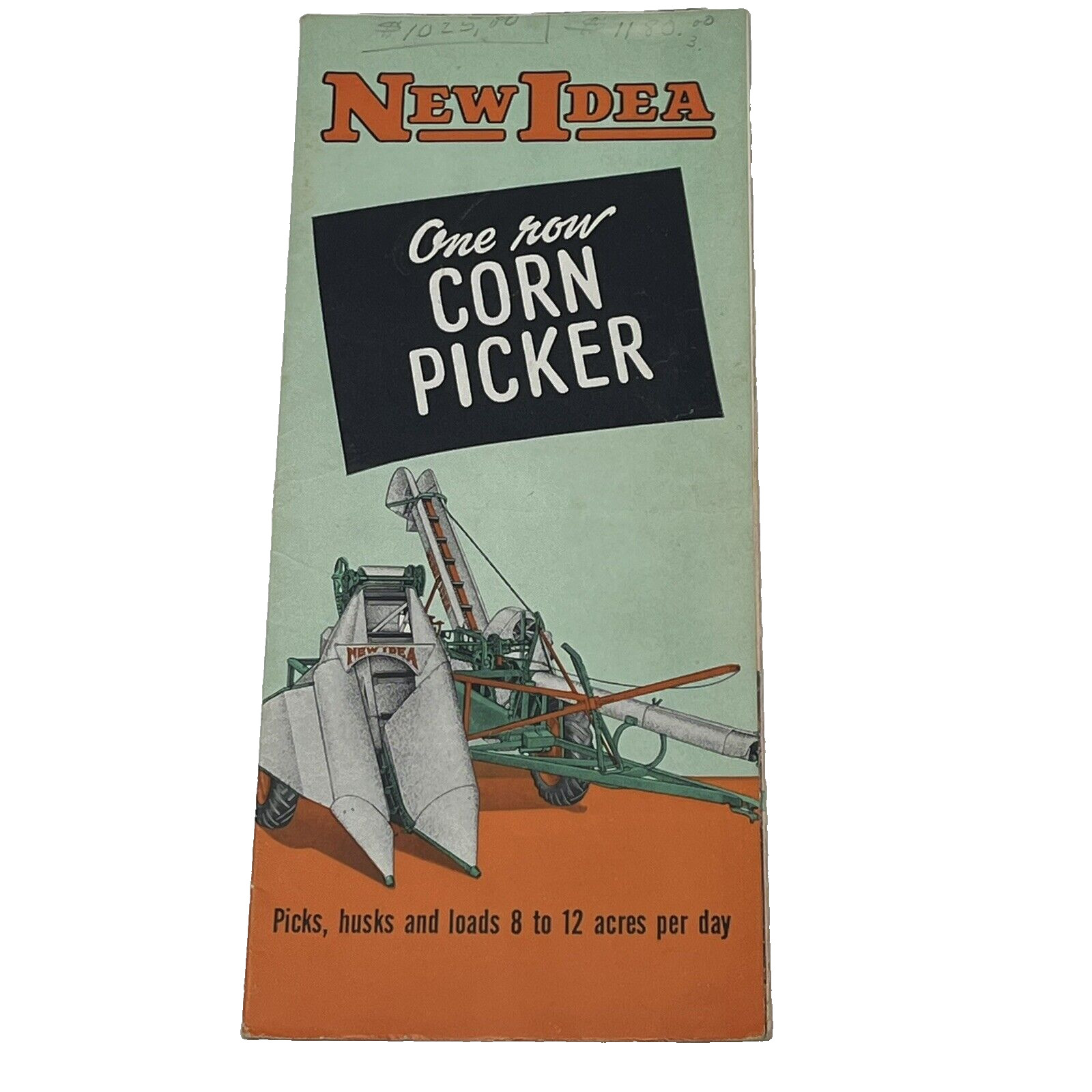 1930&rsquo;s New Idea One Row Corn Picker Brochure Booklet Pamphlet