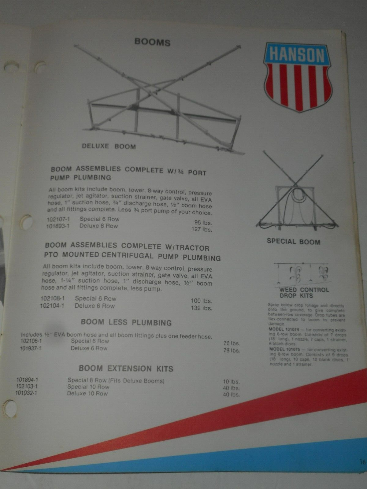 HANSON SPRAYERS 1977 Catalog Farm Equipment Salesman Brochure South Beloit IL