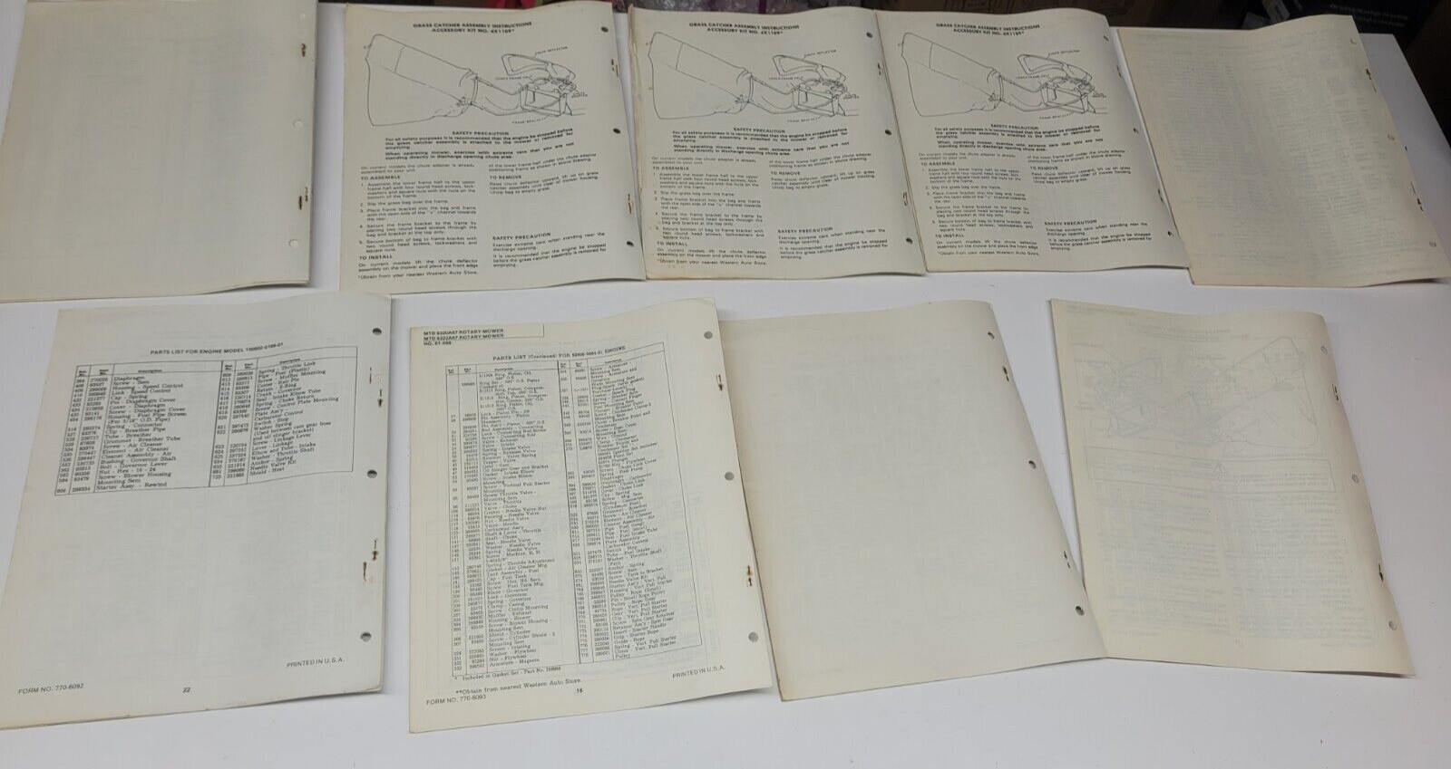 Lot VTG Western Auto WIZARD Lawn Mower Operating/Service Manual Briggs&Stratton