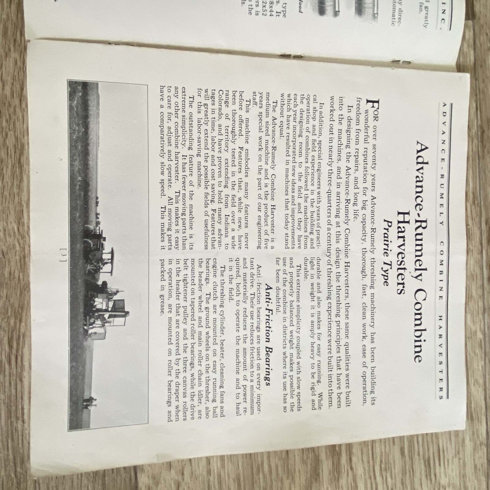 Advance Rumely Grain & Rice Steel Threshers Sales Brochure Machinery Tractor