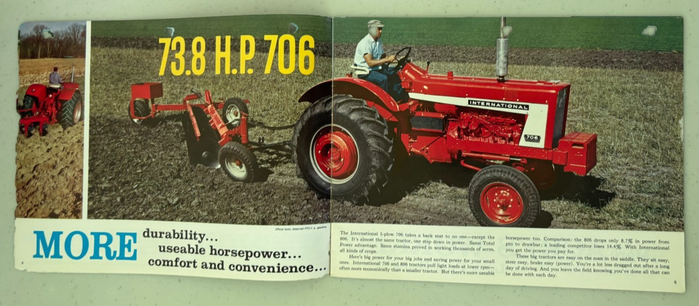International Harvester 706 806 Tractor For 1964 Brochure DCPA26