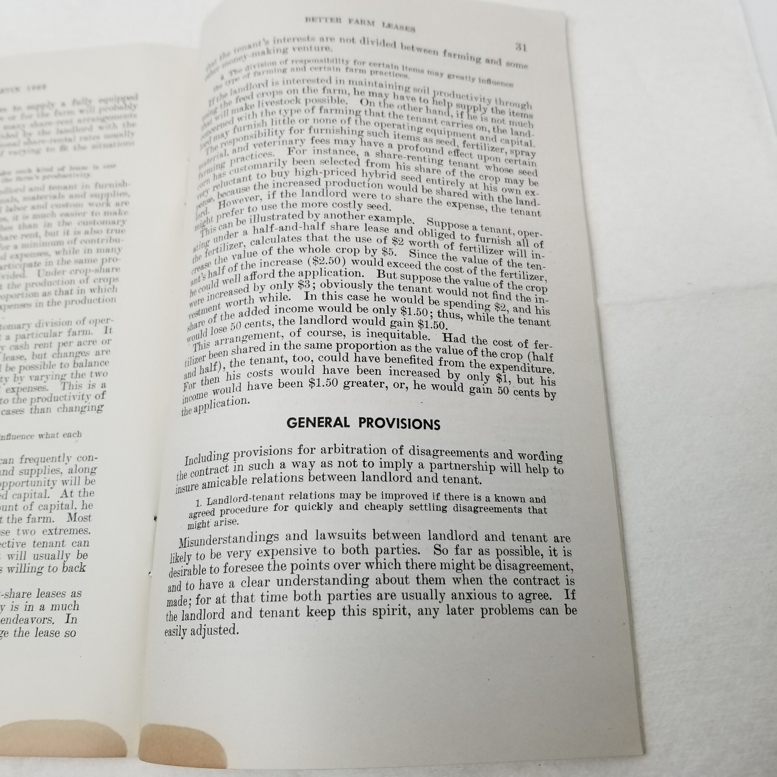 Better Farm Leases 1946 Farmers&rsquo; Bulletin Booklet 1969 USDA Guide Checklists