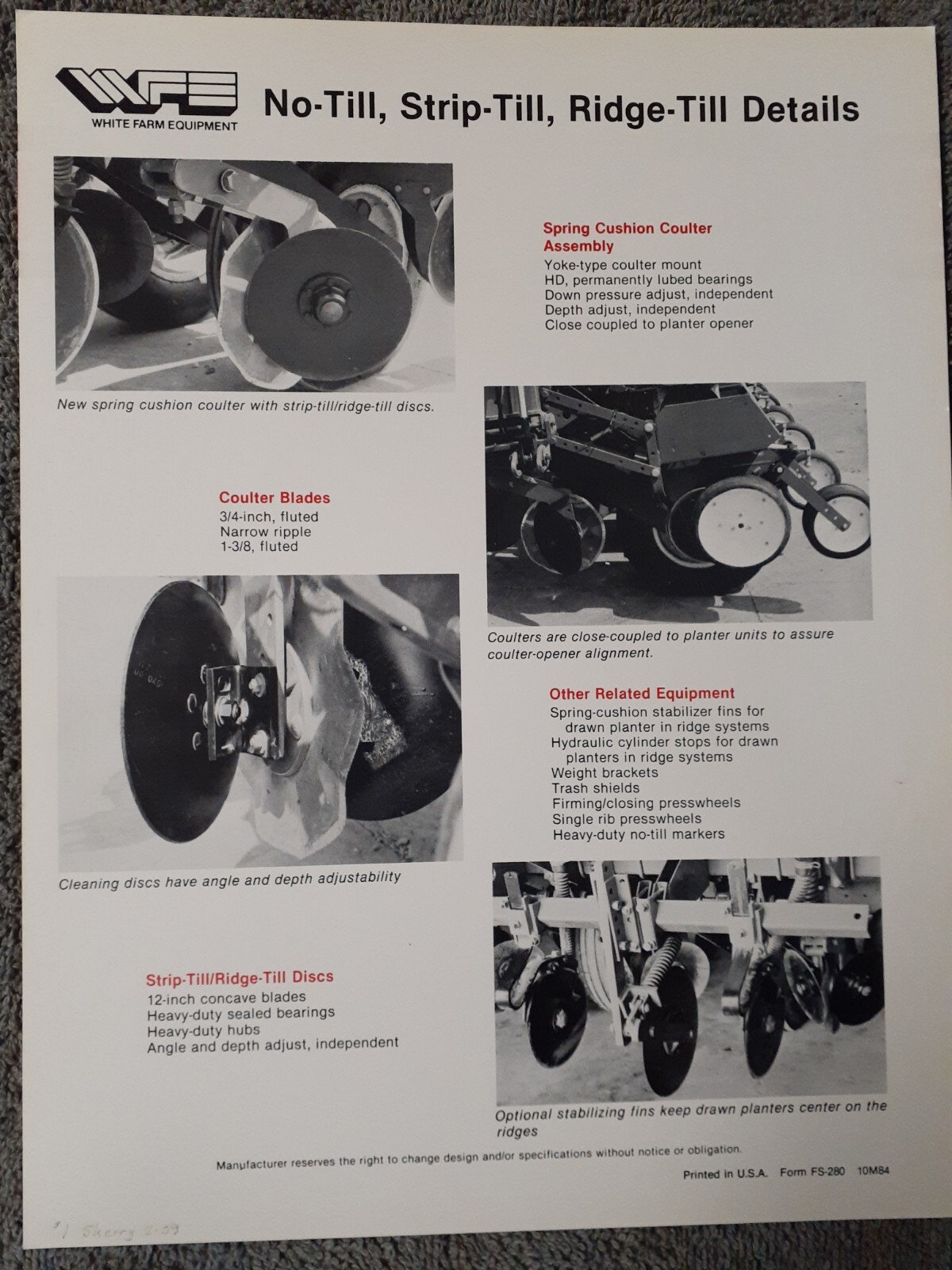 White No-Till, Strip-Till, Ridge-Till Planters Brochure