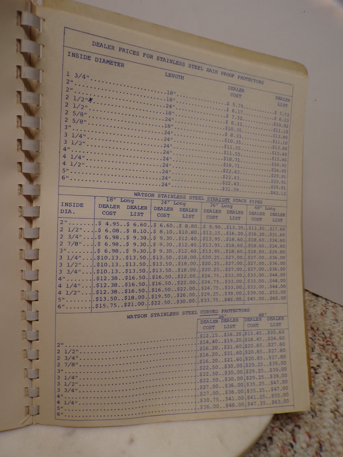 1969 Watson 304 Grade Stainless Steel Tractor Mufflers Catalog East Prairie MO