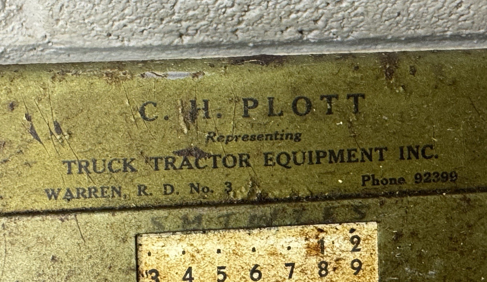 Antique C.H. Plott Truck Tractor Equipment Inc Clipboard Warren Rd OH Advertise