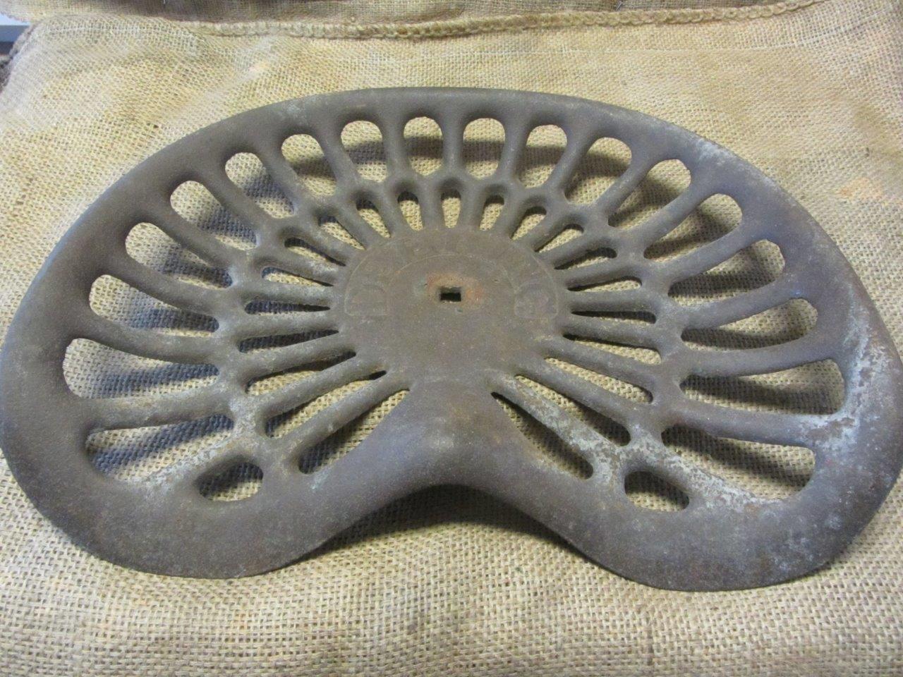 Vintage Deering Cast Iron Tractor Seat Antique Farm Equipment 9722