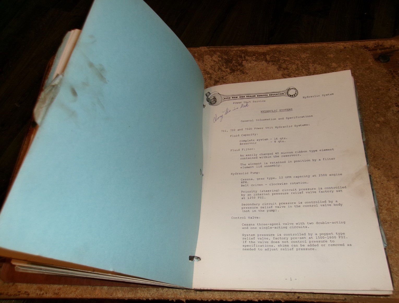 1975 new idea uni service manual in good shape used
