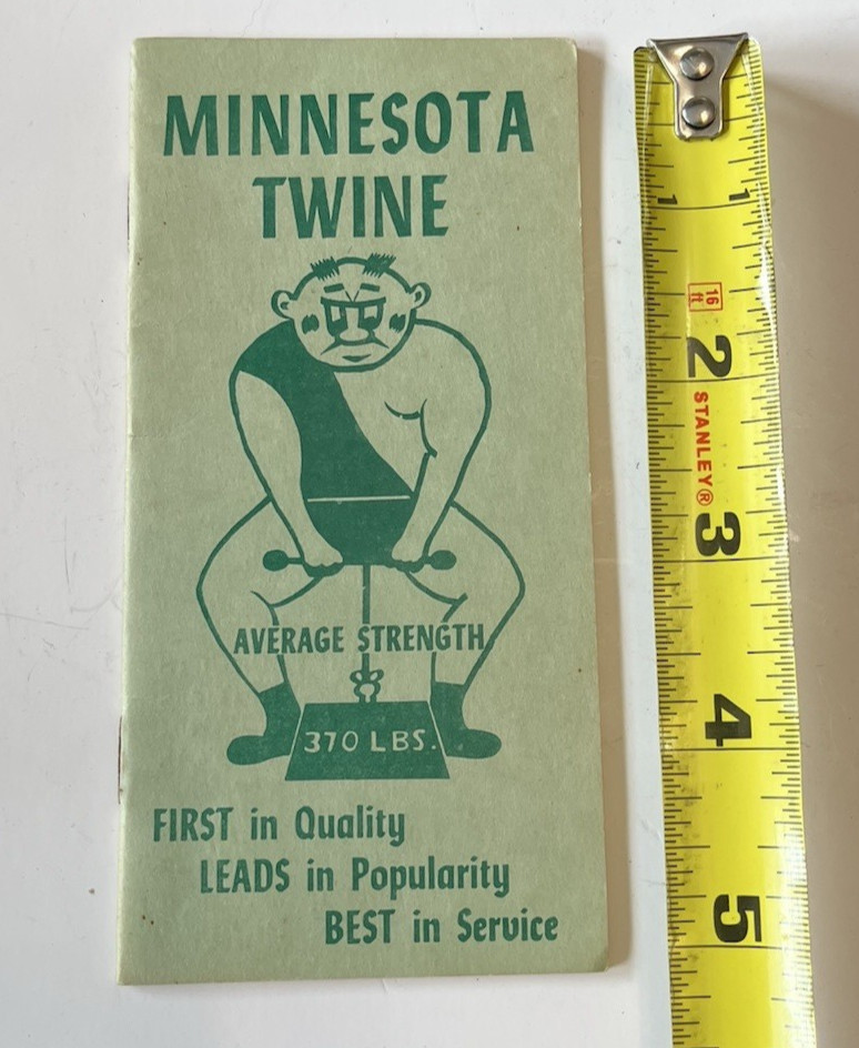Vintage Minnesota Twine Memo Pad Notebook State Prison Advertising Farm MN