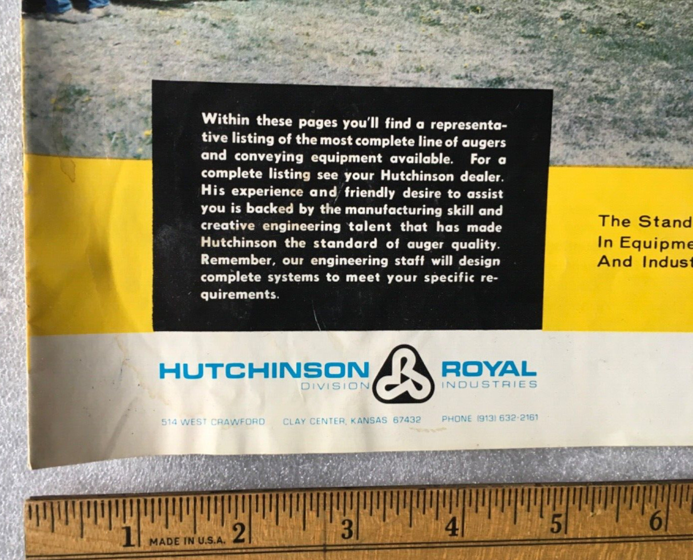 Vtg Hutchinson Royal Farm Equipment Brochure Grain Augers feed-r-system
