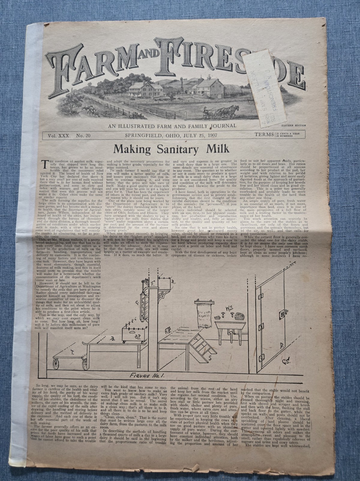Farm & Fireside Newspaper July 25 1907 Articles Ads Fashion News Humor