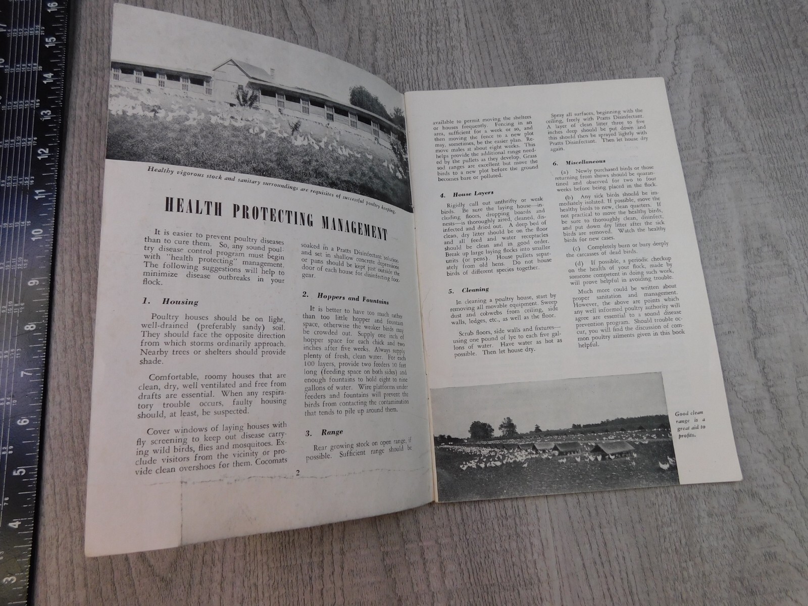 The Poultry Health Guide Vintage Pamphlet Raising Chickens Houses Hoppers Range