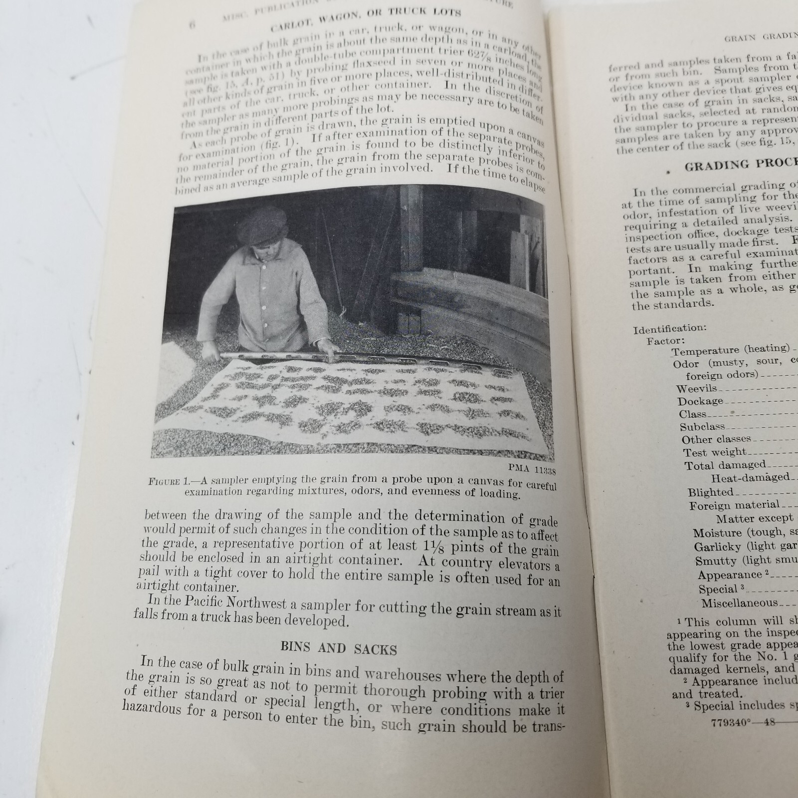 Grain Grading Primer 1948 Farmers&rsquo; Bulletin Booklet 325 USDA Photos Charts