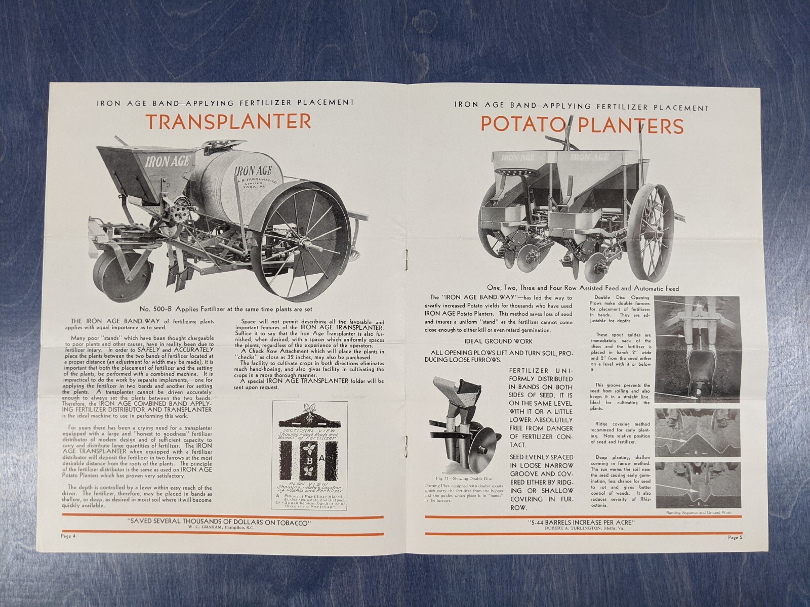 AB Farquhar Iron Age Band-Way Catalog Brochure Early 1900s Farm Planters York PA