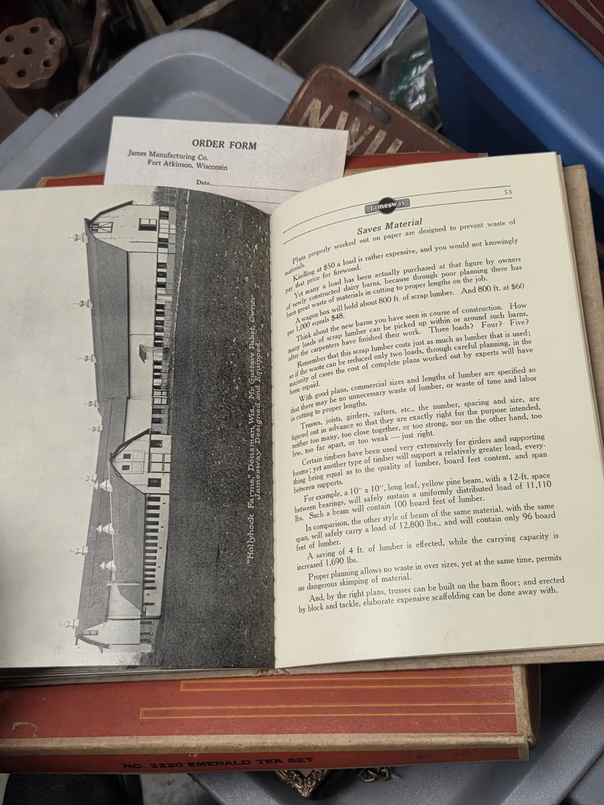 1922 Original Jamesway BETTER BARNS Cattle Livestock Dairy Building Book