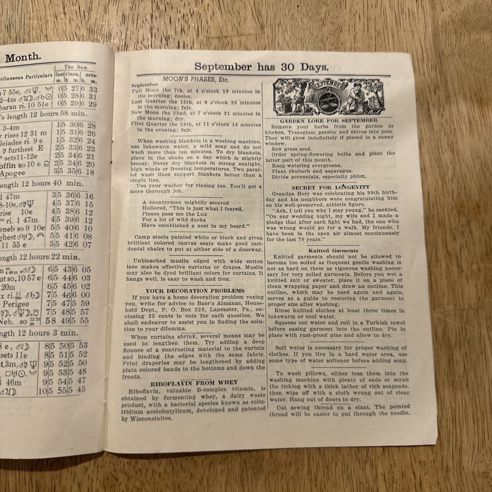Vintage 1949 Agriculltural Almanac for The Year Of Our Lord Lancaster, PA