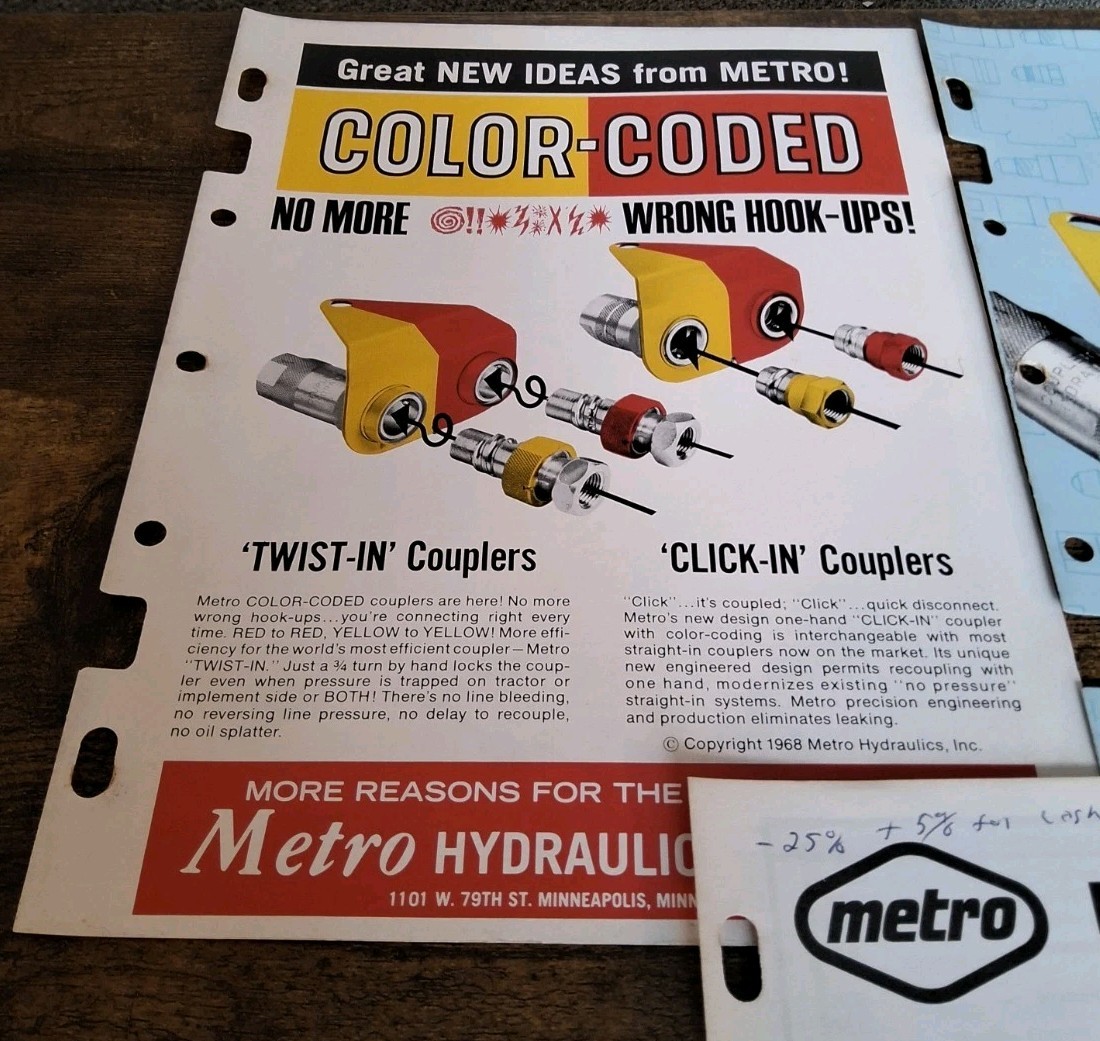 Metro Hydraulic Equipment And Hydraulic Components Brochures And Price List