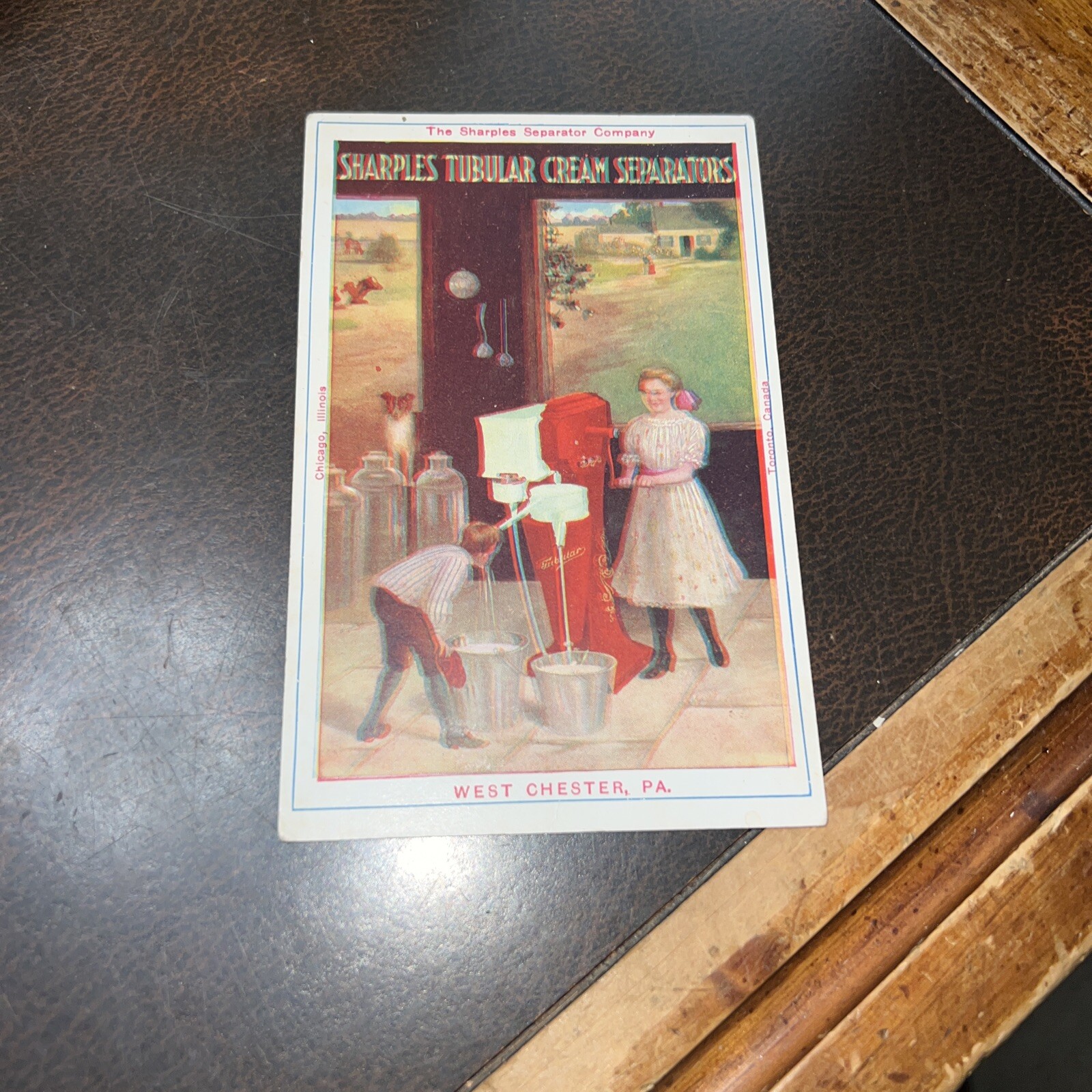 Vintage 1900s West Chester Pa Sharpless Cream Separator Co Advertising Postcard