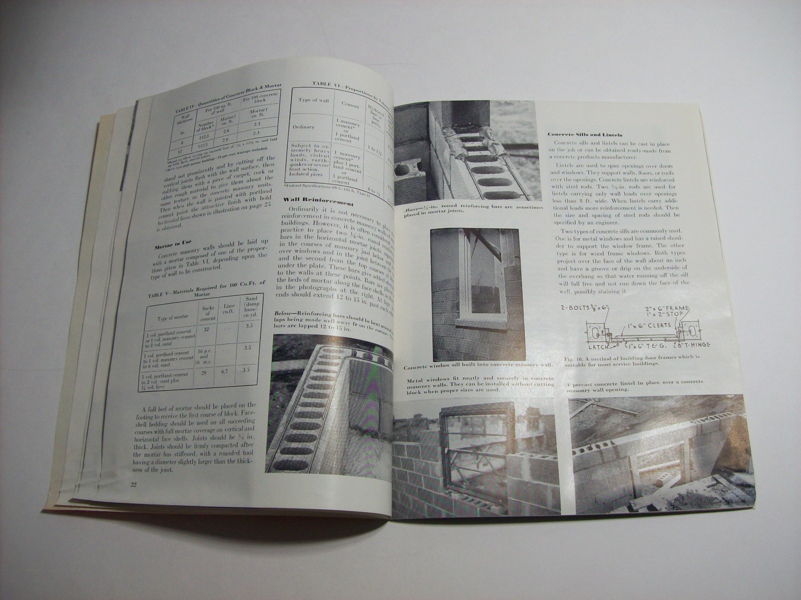 Vintage 1949 HANDBOOK OF CONCRETE FARM CONSTRUCTION, Portland Cement Association