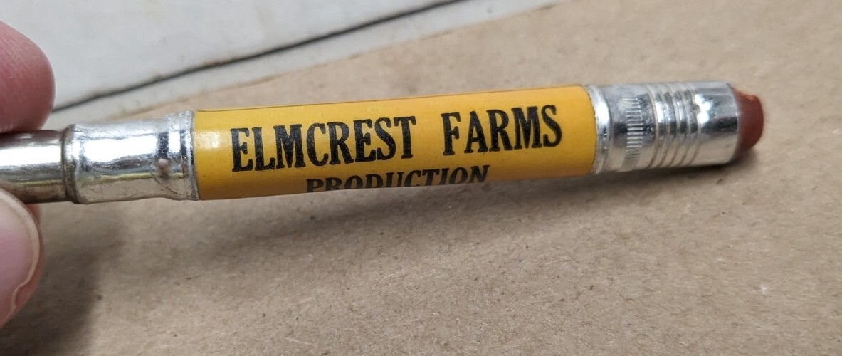Vintage Elmcrest Farms Production Tested Hampshires Manchester Ia Bullet Pencil
