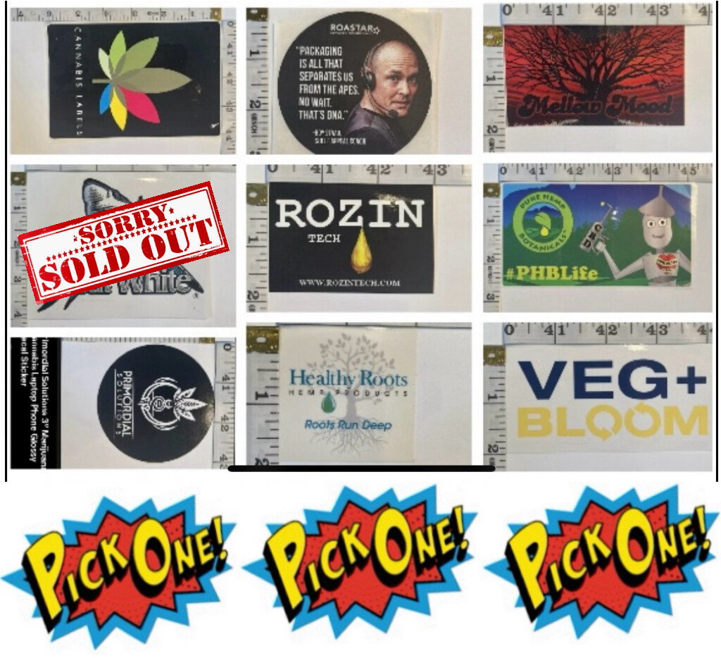 *VARIETY* GLOSSY VINYL STICKER – OREGON, USA CANNABIS CONCENTRATE ADVERTISEMENT