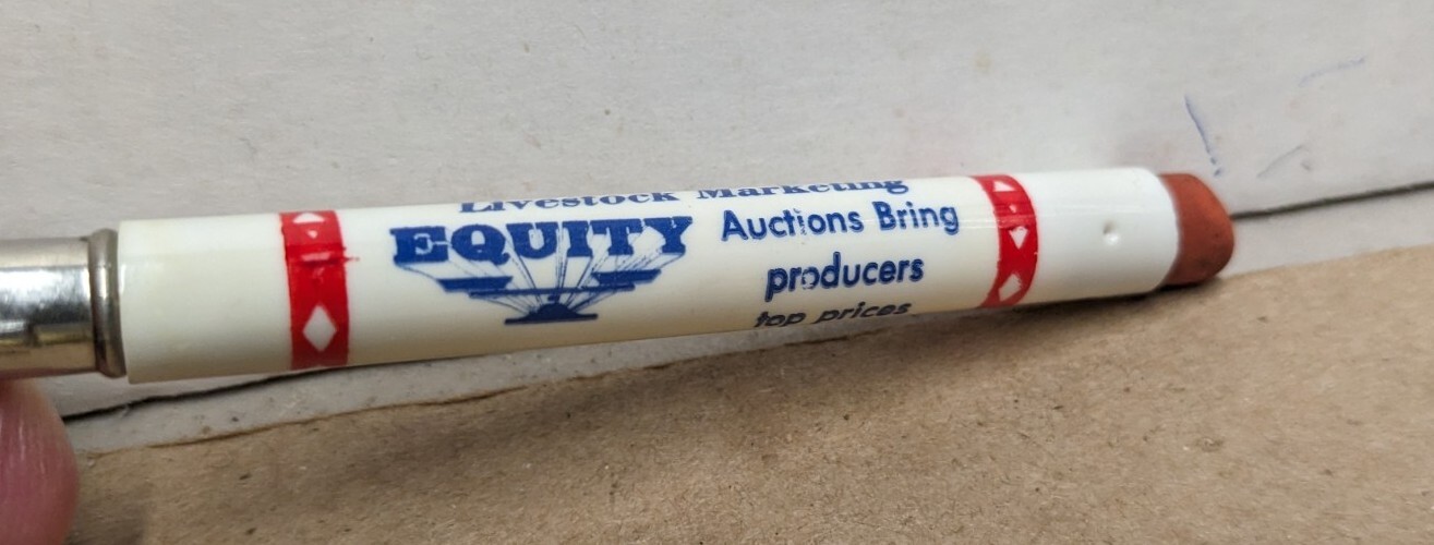 Equity Cooperative Livestock Sales Baraboo Wisconsin WI Bullet Pencil Case Only