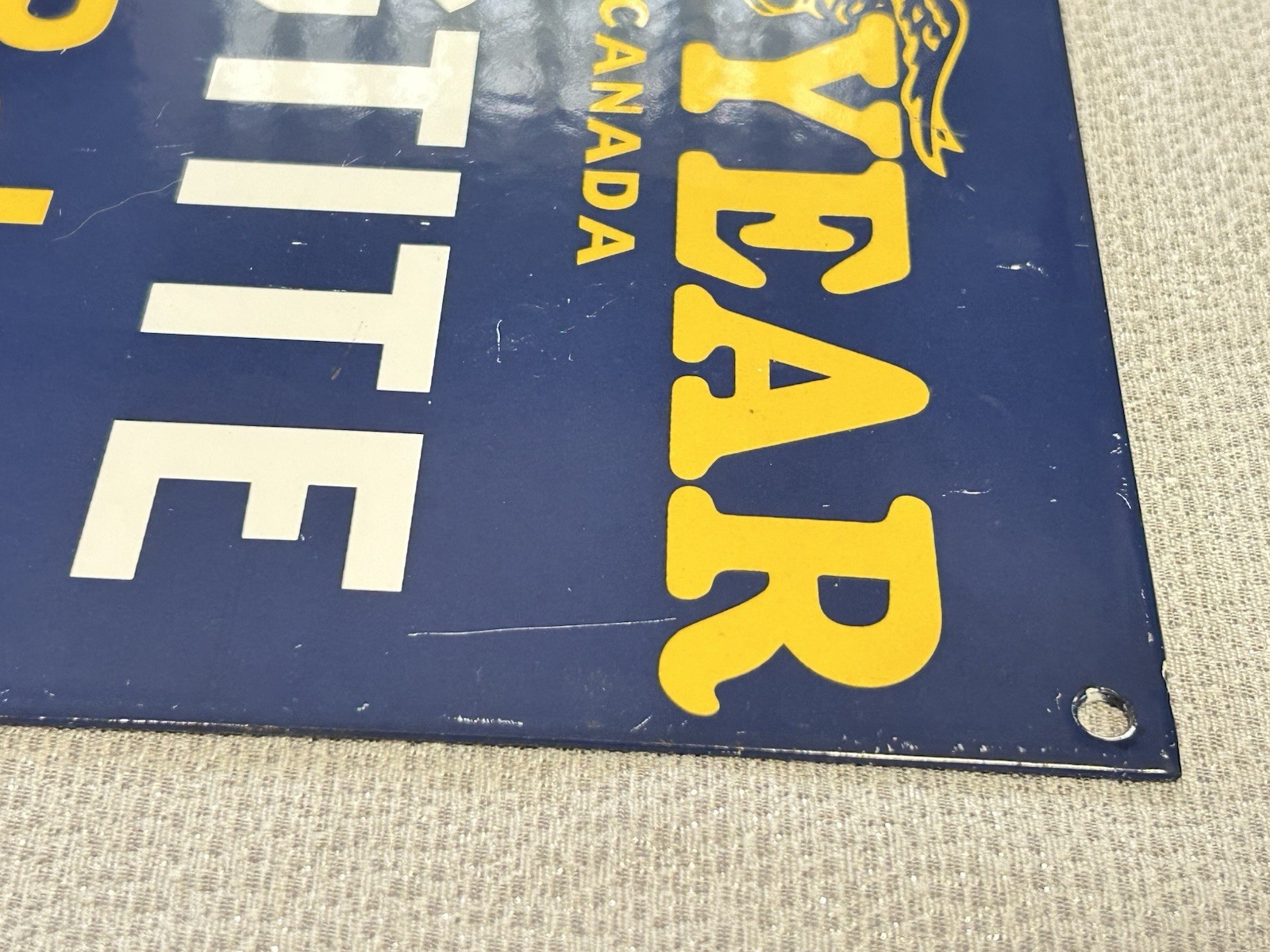 Vintage Porcelain Goodyear Klingtite Farm Belts Metal Sign