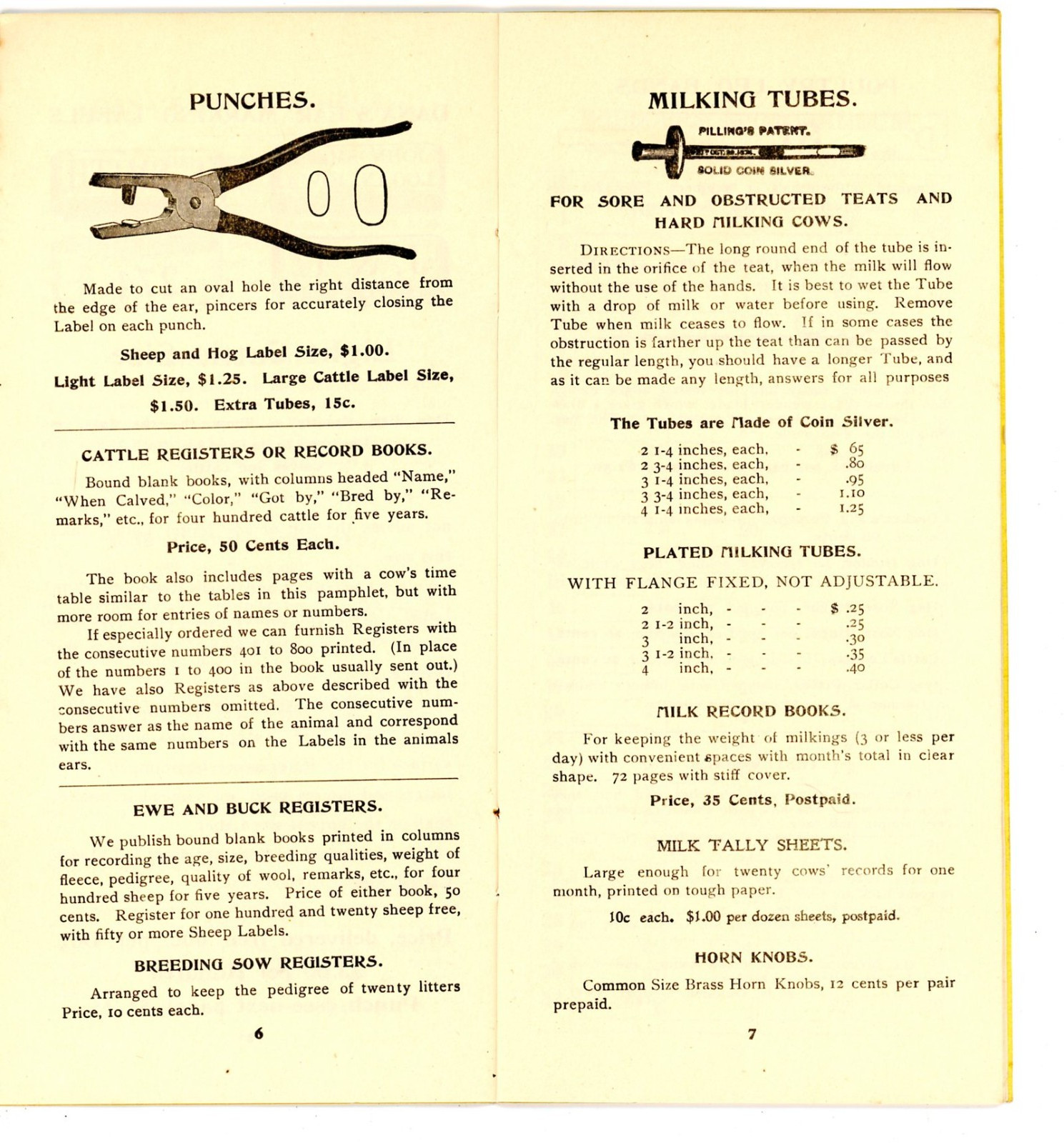 Dana&rsquo;s Stock Labels & Breeder Memorandum C H Dana West Lebanon New Hampshire