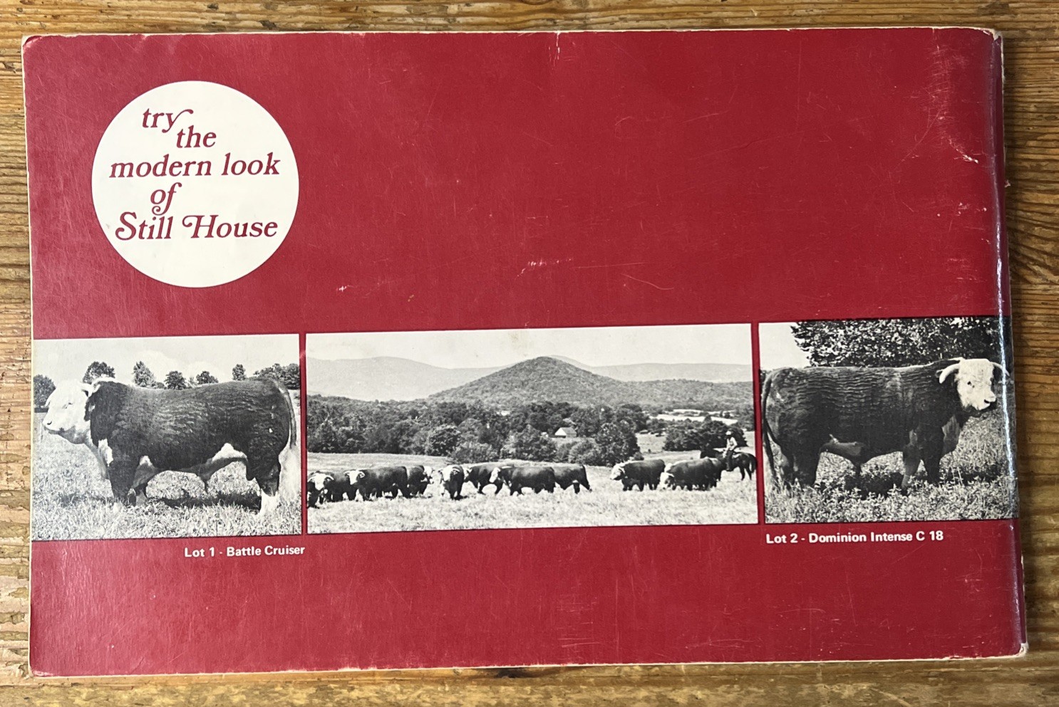 Vintage Still House Hollow Farm Hereford Cattle Sale Afton VA Auction Catalog