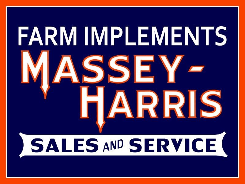 Massey Harris Farm Implements Sales & Service NEW METAL SIGN: 9×12&Prime; Ships Free