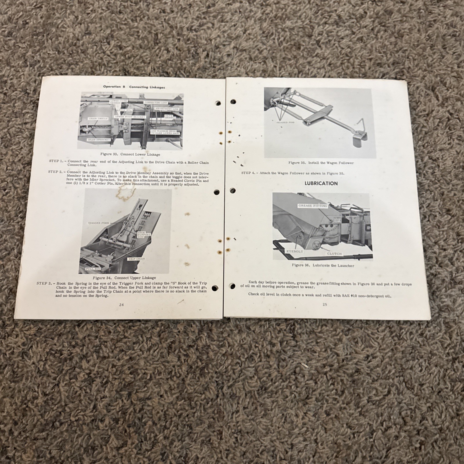 Case Tractor 200 Bale Launcher Setting Up Instructions Manual 9-63212 1964