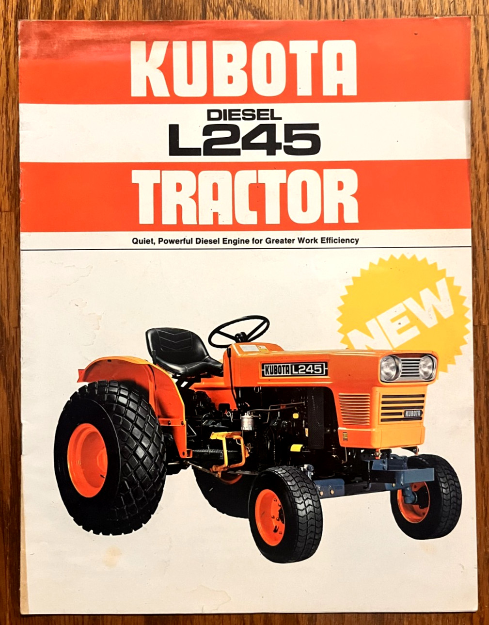 new Kubota L245 Diesel Tractor sales brochure