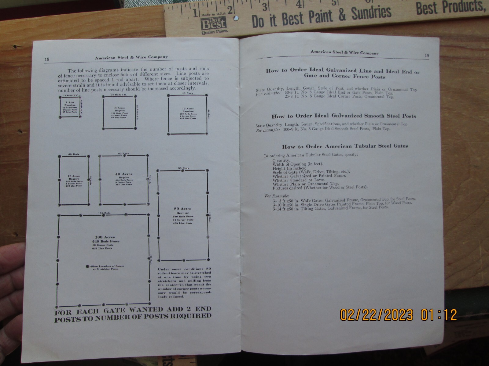 ideal steel gate & corner posts – american steel & wire co. feb 1925