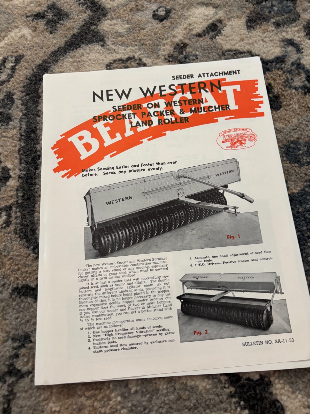 Western Bearcat Packer & Mulcher Seeder Attachment Brochure FCCA25