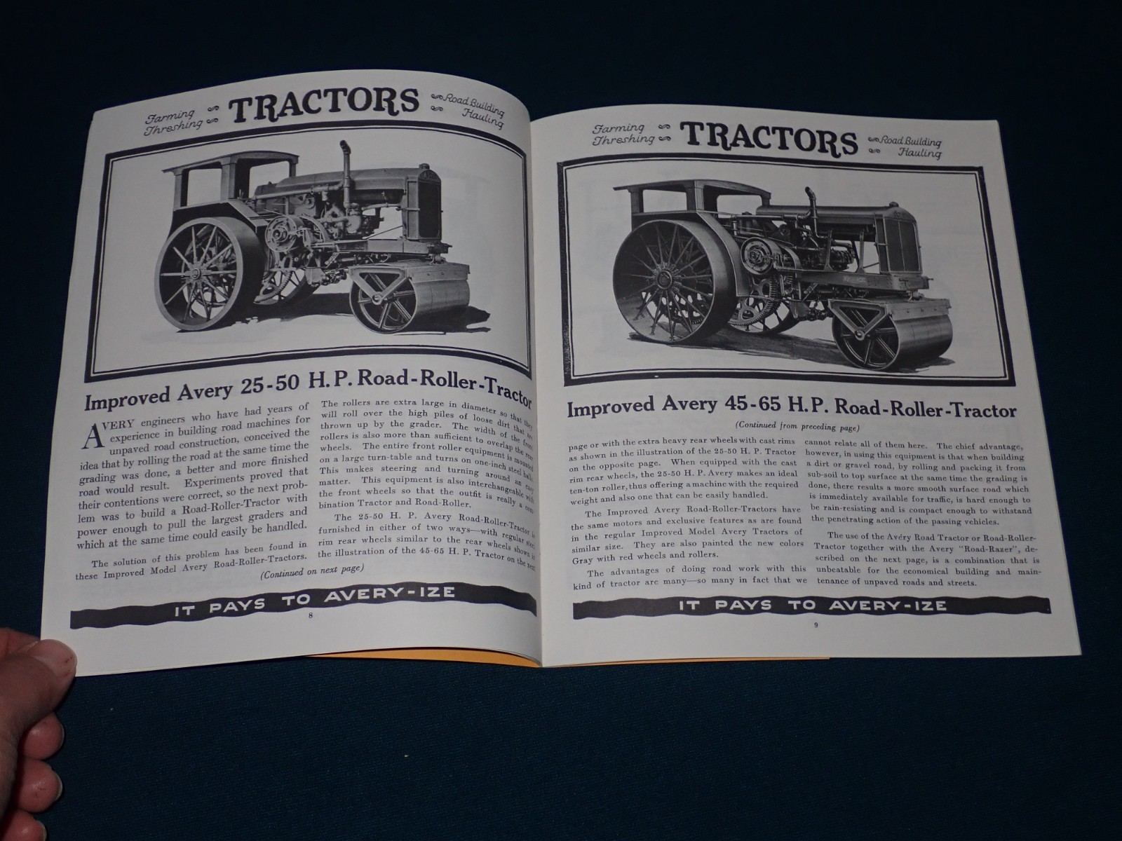 1923 Avery Tractors Brochure, The 1923 Avery Line