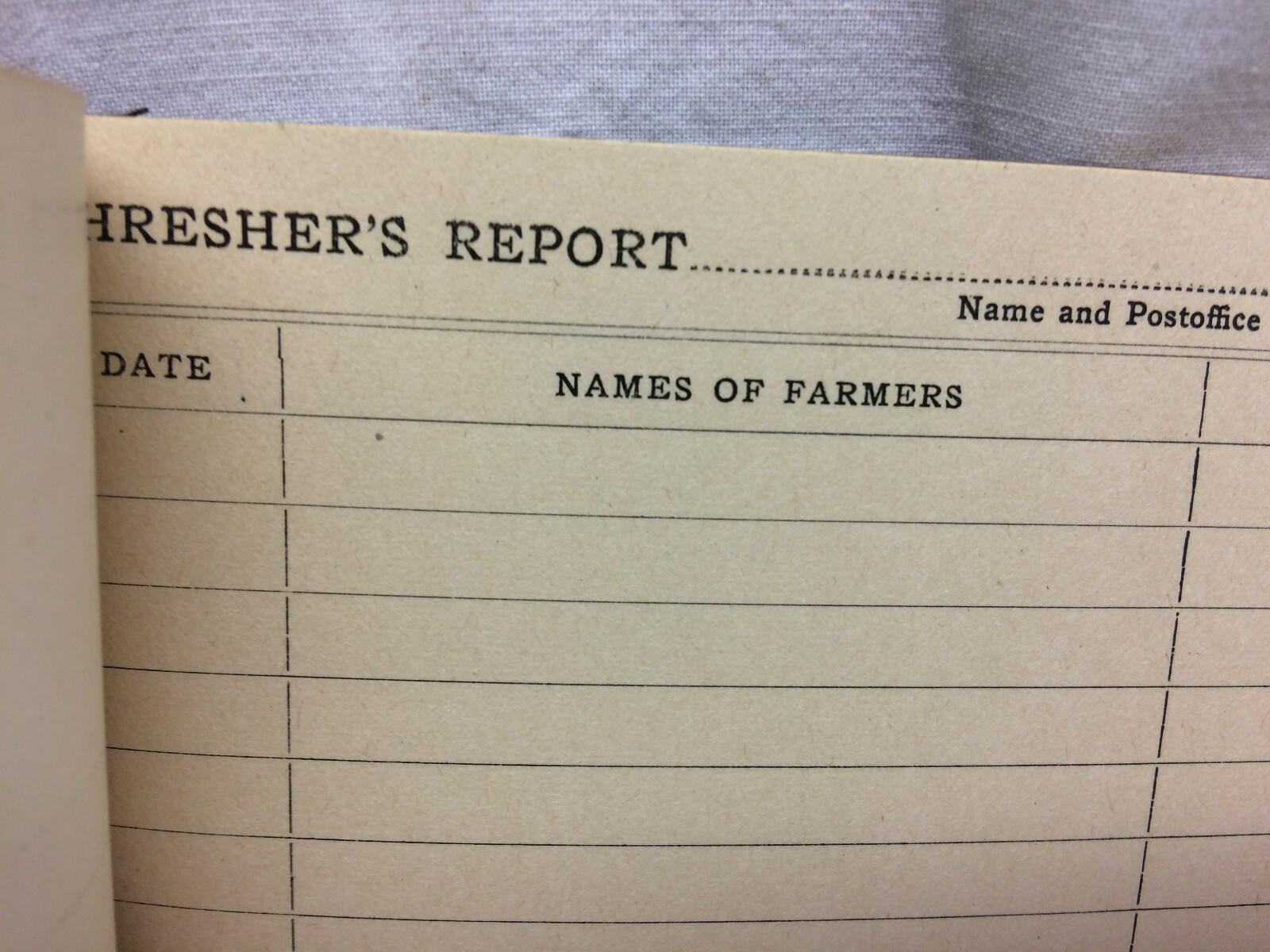 Vintage Threshers&rsquo; Book Farming Receipt Book Crop Weights & Measurement Chart