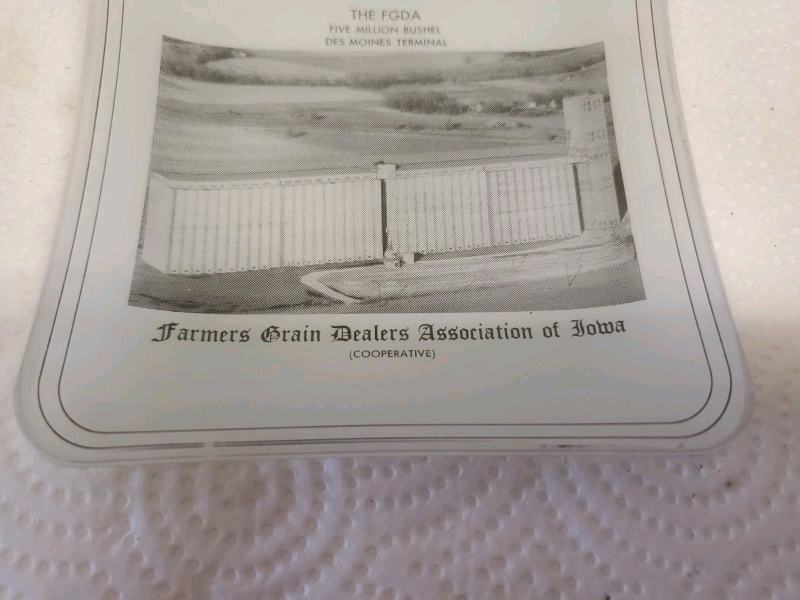 Glass Dish Farmers Grain Dealers Association Of Iowa Des Moines Terminal
