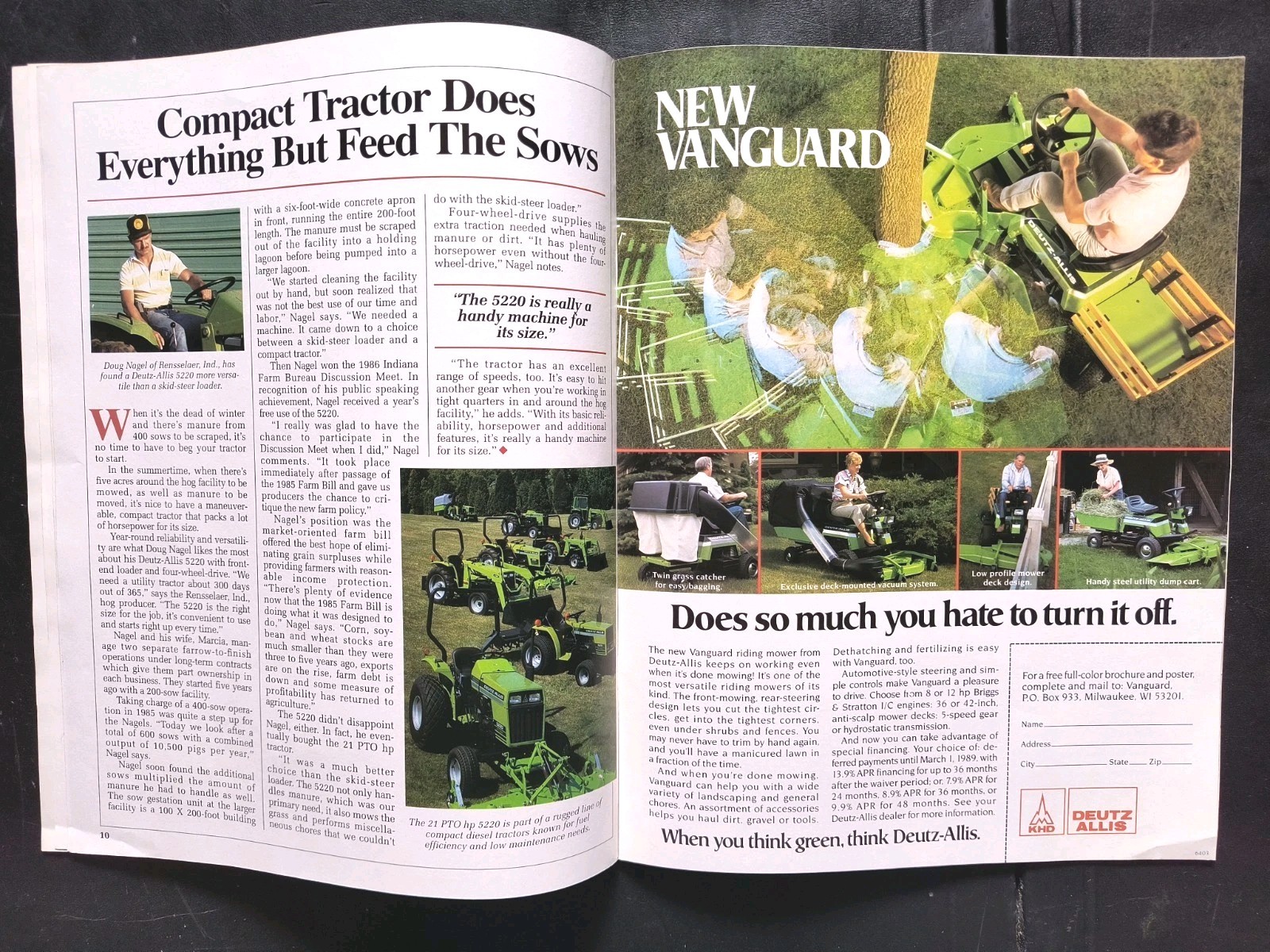 AGCO Allis Landhandler Magazine 1988 Rotary Combine Cover Tractor