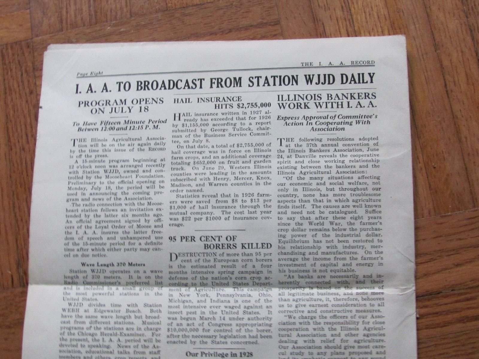 1927 ILLINOIS AGRICULTURE ASSOCIATION FARM BUREAU NEWSPAPER