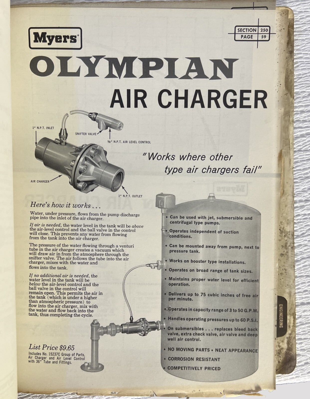 Myers Pumps 1950 60s Vtg Info Catalogs Manuals Specs Olympian Explorer Defender